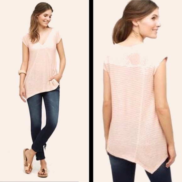 Anthropologie Meadow Rue Spliced Striped Top - Picture 2 of 5